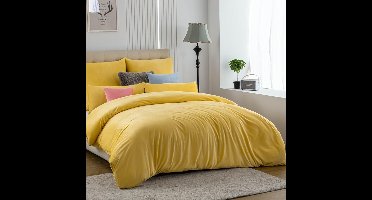 Core® Dekbedovertrek 180x200 - Dekbedovertrek - Dekbed - Geel- 200cm x 180cm x 3cm; 1.5 kg