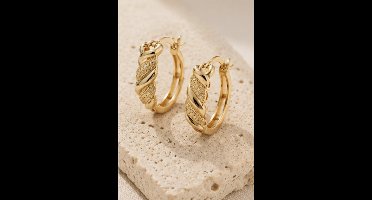 Oorbellen- Goudkleurig - Verguld - Roestvrijstalen oorbellen - sieraden – Cadeau tip – Hip - Trendy