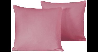 De Witte Lietaer Set Kussenslopen Olivia Blossom - 2 stuks - 40 x 40 cm - Roze - Katoen Satijn