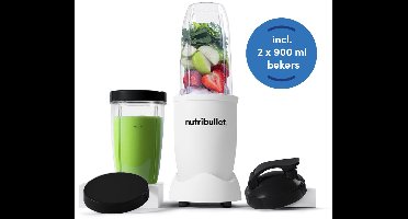 Nutribullet Exclusive Blender - 900 Watt - Smoothie Maker - Twee 900 ml Drinkbekers- Incl. To Go Desksel en Bewaardeksel - BPA & BPS-vrij - Wit