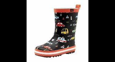 Regenlaars Gevavi Kids Traffic Zwart-Schoenmaat 28