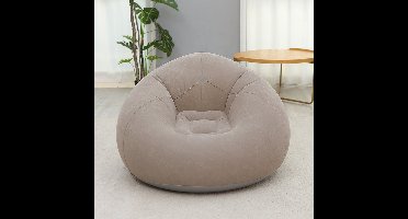 Opblaasbare bank – PVC-fluweelbeklede opblaasbare luie stoel – Zitzak – Ideaal voor in de woonkamer, buiten, op het strand, tijdens het kamperen,multifunctionele relaxstoel