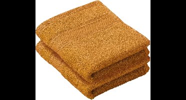 De Witte Lietaer Gastendoekje Stephanie Copper - 30 x 50 cm - 2 stuks - Oranje - Katoen