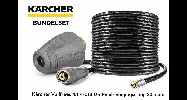Kärcher Vuilfrees 4.114-018.0 + Rioolreinigingsslang 20m Set – Hogedrukreiniger Accessoires – 180 bar