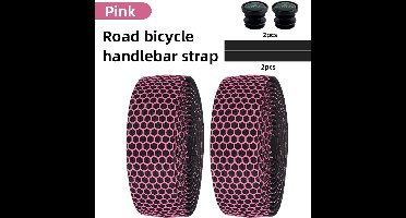 Oneay Roze hex stuurlint set voor fietsen – 2 zelfklevende rollen, antislip en schokdempend – Voor MTB en racefiets