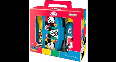 Stor URBAN BACK TO SCHOOL SET MET 400ML ALUMINIUM FLES EN LUNCHBOX MET BESTEK | MICKEY MOUSE FUN TASTISCH