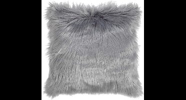 Dutch Decor MEES - Sierkussen 45x45 cm - mist - lichtgrijs - fluffy - superzacht - Inclusief binnenkussen
