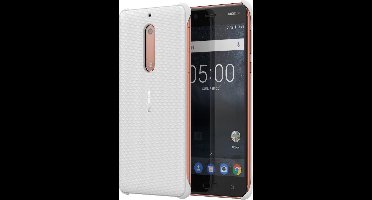 Nokia carbon fibre look back case - wit - voor Nokia 5