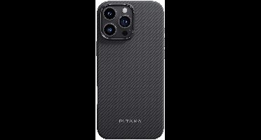 Pitaka Military-Grade Beschermhoesje iPhone 16 Pro – MagSafe Compatibel – Extra Bescherming voor Camera en Scherm – Aramide Fiber van Luchtvaartkwaliteit - Zwart