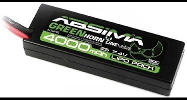 Absima LiPo accupack 7.4 V 4000 mAh Softcase T-stekkers
