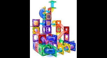 Magna Minds - Magnetic Tiles - Knikkerbaan - 125 stuks - Magnetisch Speelgoed - Constructie speelgoed - Magnetische tegels - Montessori speelgoed - Magnetic toys - Magnetische bouwstenen - Speelgoed Kinderen