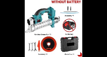 Vetspuit - Vetpomp - Smeermachine - Vetpistool - Smeerpistool - Vetinjector - Smeerapparaat - Smeergereedschap - 10.000 PSI - Draadloze Hogedruk Smeermachine voor Auto’s – Oplaadbaar Gereedschap Geschikt voor 18V Accu (Zonder Accu)