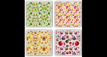 Asir - Onderzetter - 100% Natuursteen - 10 x 10 cm - Set van 4