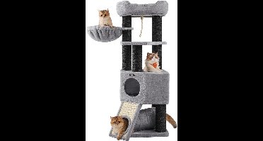 Krabpaal Voor Grote Katten - Krabton - Kattenhuis - Lichtgrijs