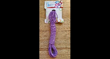 Springelastiek / elastiekenspel (elastisch springtouw) 10 meter LILA PAARS (purple) met glitter (buitenspeelgoed springen / elastieken voor kinderen, cadeau idee kinderfeestje / vakantie!)