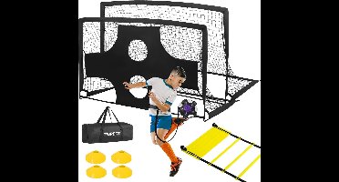 Voetbaldoeltjes Set van 2 - Voetbal Spullen Kinderen - Zwart
