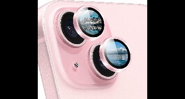 iPhone 15 / 15 Plus Camera Lens Screen Protector Pink - Screenprotector - Camera Protector iPhone 15