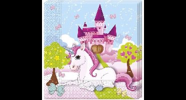 Wefiesta - Unicorn pink - Servetten (20 stuks)