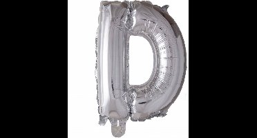 Wefiesta Folieballon Letter D 41 Cm Zilver