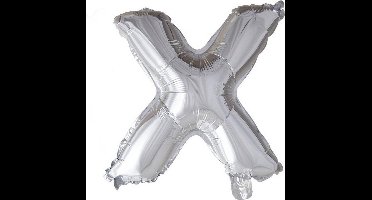 Wefiesta Folieballon Letter X 41 Cm Zilver