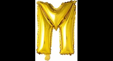 Wefiesta Folieballon Letter M 41 Cm Goud