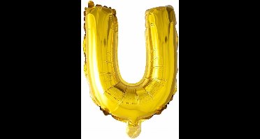 Wefiesta Folieballon Letter 'u' 16 Cm Goud