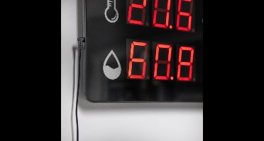 ETI - Aula / Sporthal Thermometer & Luchtvochtigheidsmeter - 28x39 cm - Incl. Kalibratierapport