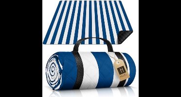 Picknickkleed 200x200cm - Strandkleed - Waterdicht - Bleuw en Wit