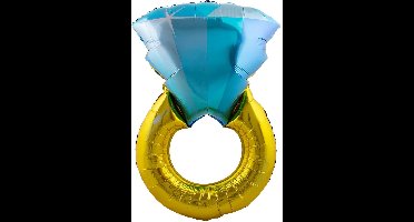 Folieballon Verlovings Ring - bruiloft - huwelijk - geschikt voor helium of lucht