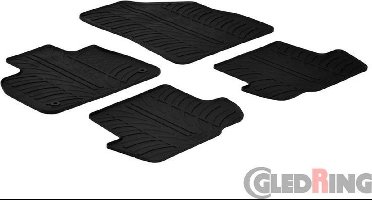 Gledring Rubbermatten passend voor Citroen DS5 2012- (T profiel 4-delig + montageclips)