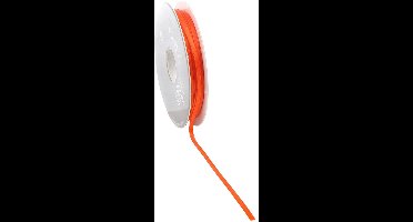 Satijn lint 3 mm oranje op rol van 50 meter