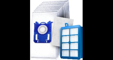 10x Dparts S-bag stofzuigerzakken en 1 HEPA filter - geschikt voor Philips en AEG - voor series VX6 VX7 PerformerPro Performer Expert Silent Ultimate Expert - nr. Classic Long Performance - PH99 - FC8021/03 - FC8021/05 - GR201S - GR201SM