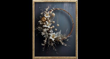 Lijst Wandposter Magische Kerstkroon 30X40 Cm