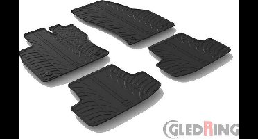 Gledring Rubbermatten passend voor Volkswagen T-Roc 11/2017- (T profiel 4-delig + montageclips)