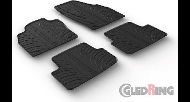 Gledring Rubbermatten passend voor Volkswagen Polo VI 2017- (T profiel 4-delig + montageclips)