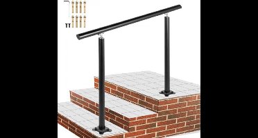 Trapleuning Deluxe - Trapleuning Houders - Zwart Wrought Iron - Voor Trappen In Huis