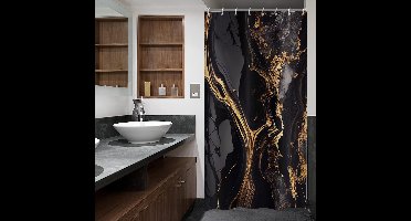 Boraboi ® Luxueus Modern Douchegordijn Met Abstracte Marmerlook Voor Stijlvolle Badkamerinrichting