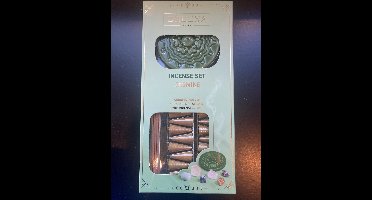 Luxe Wierookset – 10 Wierookstokjes + 20 Wierook Cones | Geur: Jasmijn | Inclusief Aardewerken Schaaltje