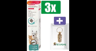 Beaphar Intestopro Pasta Kat / Hond TOT 15 KG 20 ML - 3 Stuks - Inclusief PetsHome Goudkleurige Adreskoker