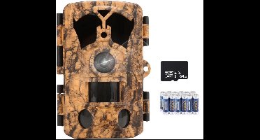 Siltcon® Professionele Wildcamera met Nachtzicht – 4K Ultra HD & 60MP - Wildcamera voor buiten - Incl. 64GB SD - Tripod - 8 batterijen - 2026 model