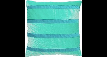 Dutch Decor PEMM - sierkussen 45x45 cm - velvet - Beveled Glass - groen, blauw - Inclusief binnenkussen - Luxe kussens voor woonkamer & bank