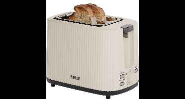 Princess Broodrooster Wave 142337 - Beige - Retro - Compact - 7 Instelbare standen - 930 Watt