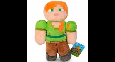 Alex - Minecraft Pluche Knuffel 30 cm - A Minecraft Movie Plush - Speelgoed Film Knuffels voor Kinderen Jongens Meisjes