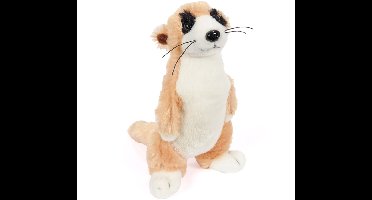 Pia Soft Toys Knuffeldier Stokstaartje - zachte pluche stof - beige - kwaliteit knuffels - 20 cm