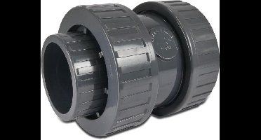 Druk PVC - Terugslagklep - Veer & dubb snelkopp - 25mm