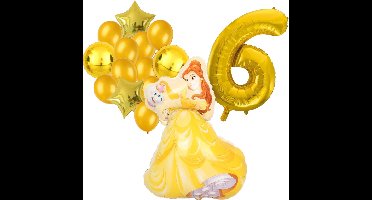 Belle ballonnen pakket - Belle en het Beest - 89x64cm - Folie Ballon - Prinses - Themafeest - 6 jaar - Verjaardag - Ballonnen - Versiering - Helium ballon