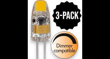 3-Pack | Capsule steeklampje - G4 - 1.1W - Extra Warm Wit - 2700K - Dimbaar