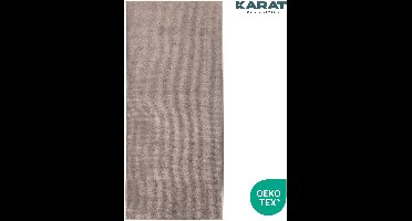 FLOORDIREKT Premium Tapijtloper Op Maat Azade - Hoogwaardig Jacquardgeweven - Aangenaam Zachte Katoenpool - Bruin - 80 x 100 cm