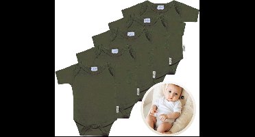 Funnies Rompertjes 5-Pack Forest - 50-56 - Set van 5 Zachte Babyrompers / Boxpakjes / Babybody's - Gemaakt van Comfortabele en Ademende Stoffen - Perfect voor Dagelijks Gebruik bij Baby’s - Makkelijk aan en uit te trekken en Wasmachinebestendig