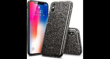 ESR iPhone 8 hoes zwarte glitters chique design zacht TPU